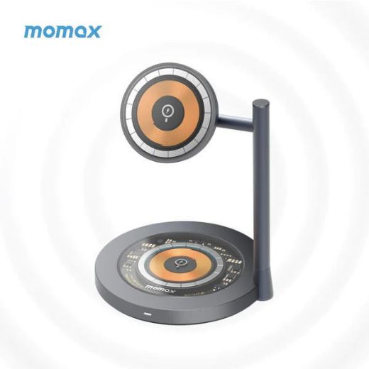 Picture of Momax Q.Mag Dual 2 Dual Magnetic 15W Wireless Charging Stand - Transpernt