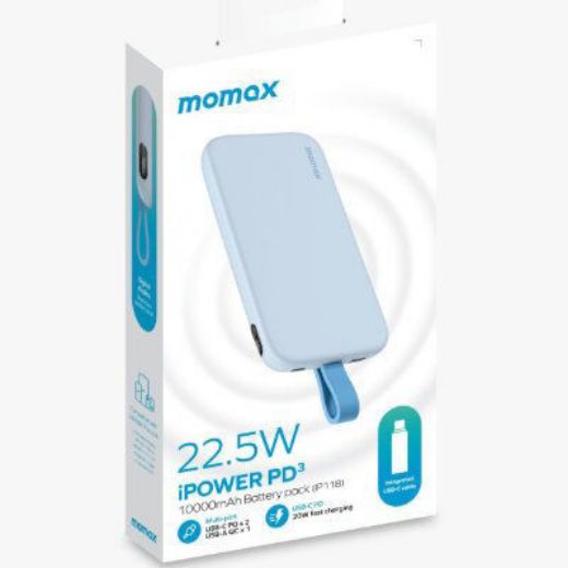 Picture of Momax iPower PD3 10000mAh Battery Pack - Blue