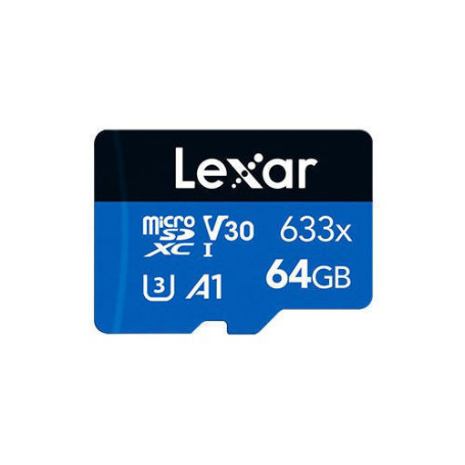 Picture of Lexar 64GB High-Performance 633x MicroSDHC without Adapter - Blue