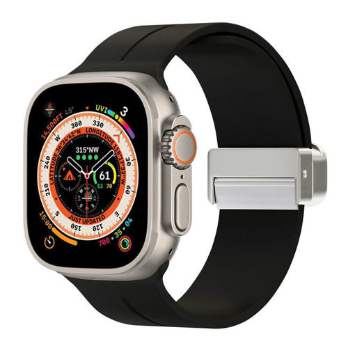 Picture of Smartix Premium Silicon Strap for Apple watch 49/45/44/42mm - Black