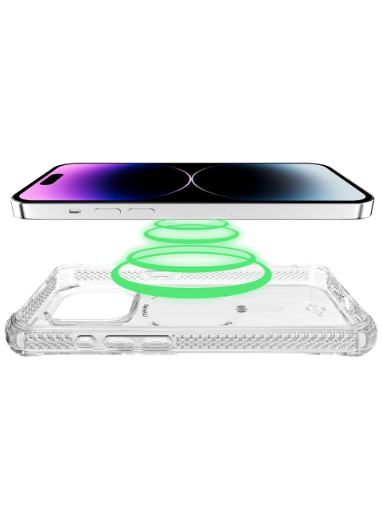 Picture of Itskins Hybrid Clear Case Compatible With Magsafe for iPhone 15 Pro - Transparent