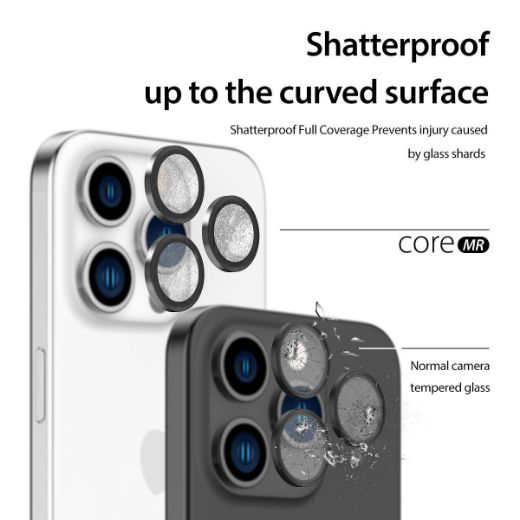 Picture of Araree C-Sub Core MR Indiviual Metal Ring Camera Lense Protector Glass for iPhone 15 Pro/15 Pro Max - Clear