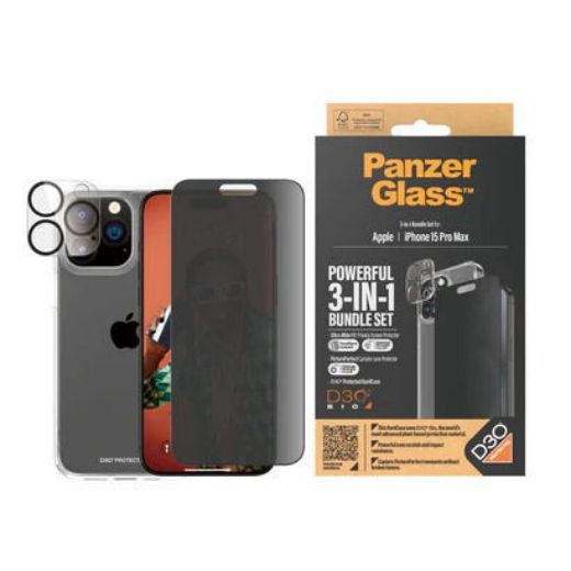 Picture of  PanzerGlass Bundle with D3O for iPhone 15 Pro Max - Privacy