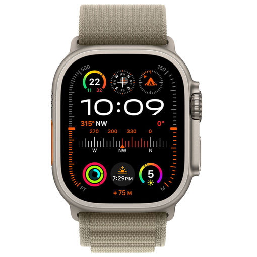 Picture of Apple Watch Ultra 2 GPS + Cellular 49mm Titanium Case with Alpine Loop Large - Olive