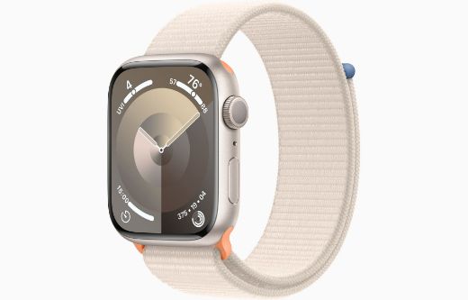 Picture of Apple Watch Series 9 GPS 45mm Aluminium Case with Starlight Sport Loop - Starlight