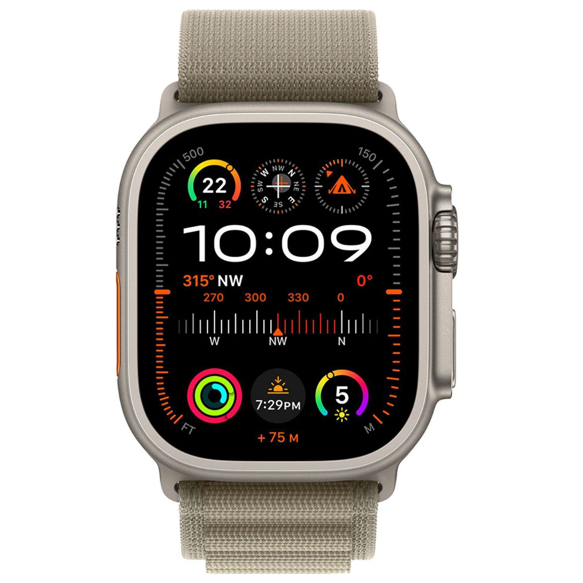 Picture of Apple Watch Ultra 2 GPS + Cellular 49mm Titanium Case with Alpine Loop Small - Olive