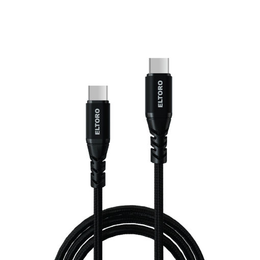 Picture of Eltoro Kevlar Cable USB-C to USB-C 240W - 1M with Nylon PP Yarn Jacket - Black