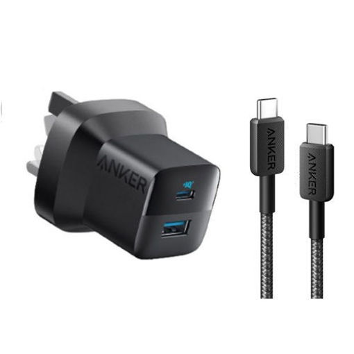 Picture of Anker 323 Charger 33W with Cable USB-C to USB-C 3ft - Black
