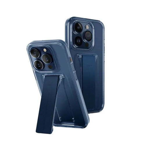 Picture of Uniq Hybrid Case for iPhone 15 Pro Heldro Mount With Stand - Deep Blue