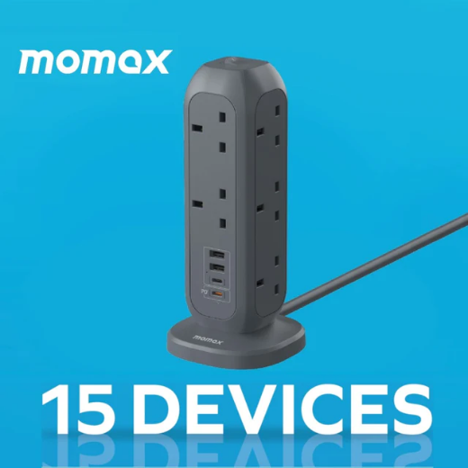 Picture of Momax OnePlug 11 Outlet Power Strip With USB - Grey