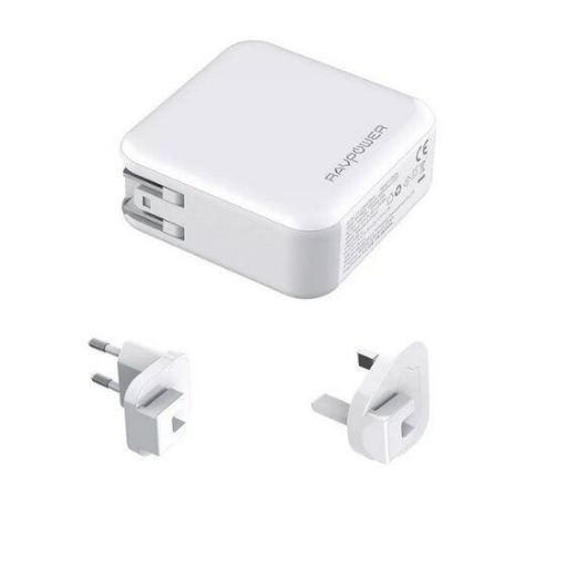 Picture of Ravpower Power Bank 2 in 1 5000mAh AC Plug PD/QC 3.0 - White