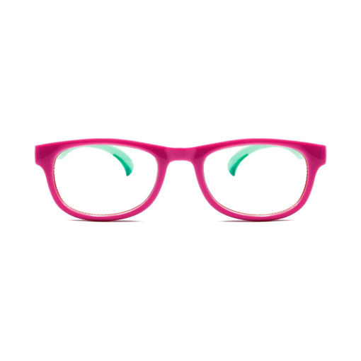 Picture of Specs Rectangle Frame Kids Screen Glasses - Pink/Green