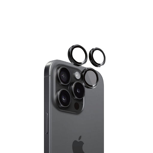 Picture of Eltoro Individual Ar Metal Rings Camera Lens Protector for iPhone 15 Pro/15 Pro Max - Black