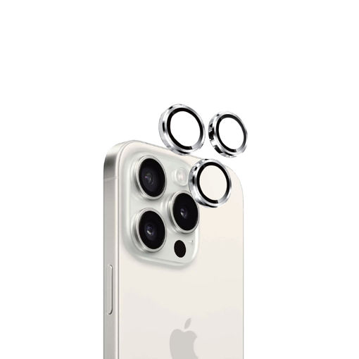 Picture of Eltoro Individual Ar Metal Rings Camera Lens Protector for iPhone 15 Pro/15 Pro Max - White