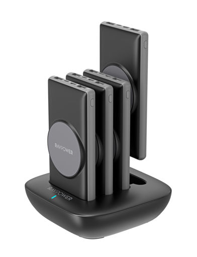 Picture of Ravpower 4 in 1 Charging Station 10000mAh with Magpower - Black