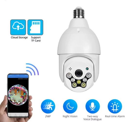Picture of Smart 4G Ultra Full HD Wireless Indoor & Outdoor Bulb Camera - White