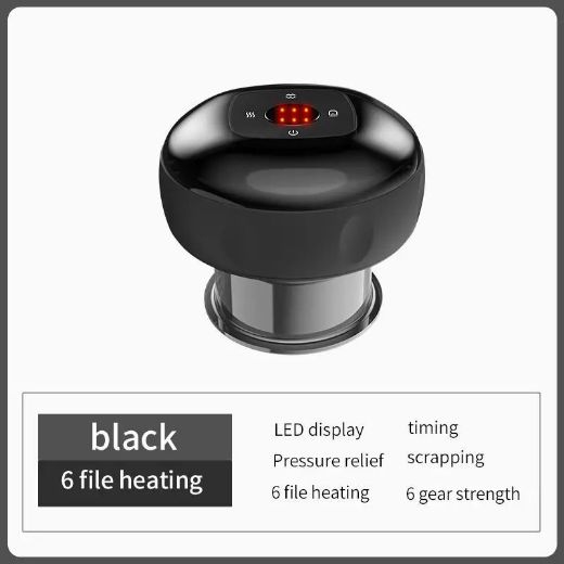 Picture of Intelligent Suction Cupping Massager with Heating & Infrared Red Light Therapy - Black