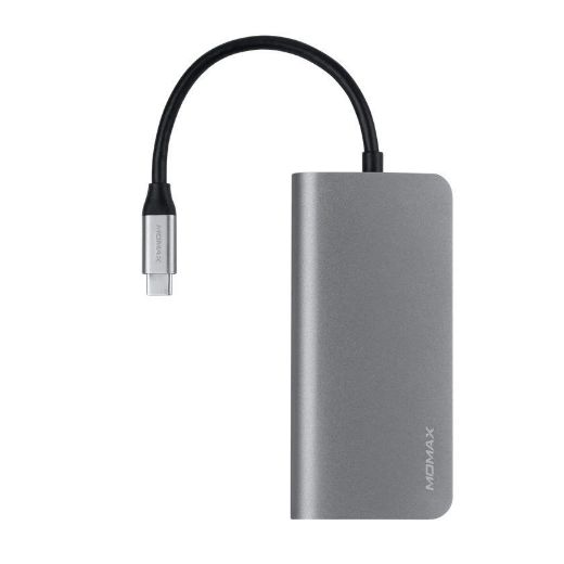 Picture of Momax One Link 8 in 1 Mutil-Funtion USB-C hub - Titanium