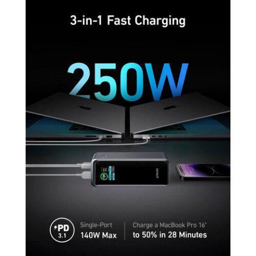 Picture of  Anker Prime 27650mAh Power Bank (250W) Series 7 - Black