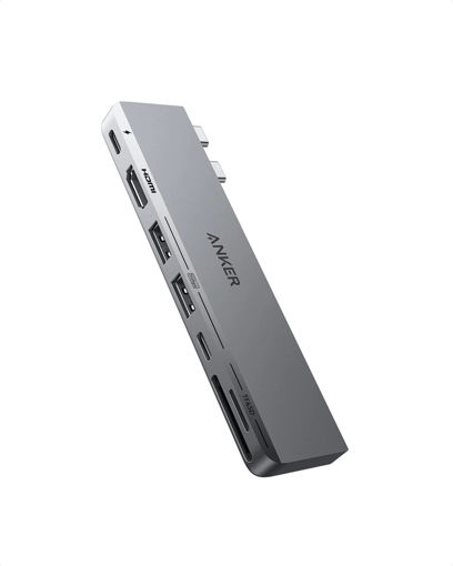 Picture of Anker 547 USB-C Hub (7-in-2, for MacBook) - Silver