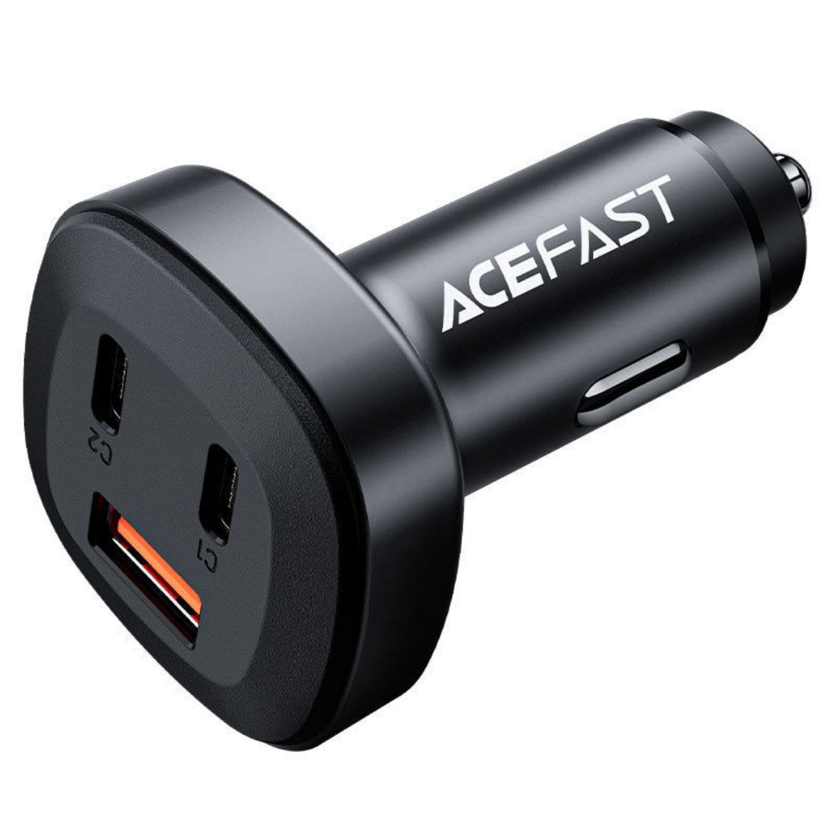 Picture of AceFast 66W 3 Ports USB-C+USB-C+USB-A Metal Car Charger - Black