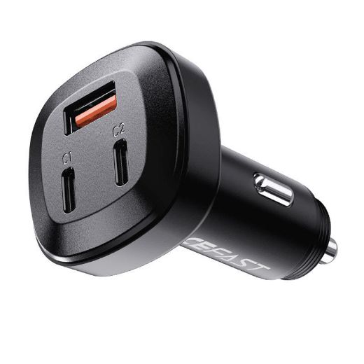 Picture of AceFast 66W 3 Ports USB-C+USB-C+USB-A Metal Car Charger - Black