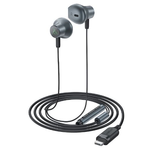 Picture of AceFast Lightning Wired Earphones - Black