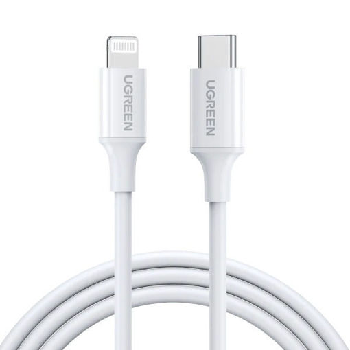 Picture of Ugreen USB-C to Lightning Rubber Shell Cable 2M - White