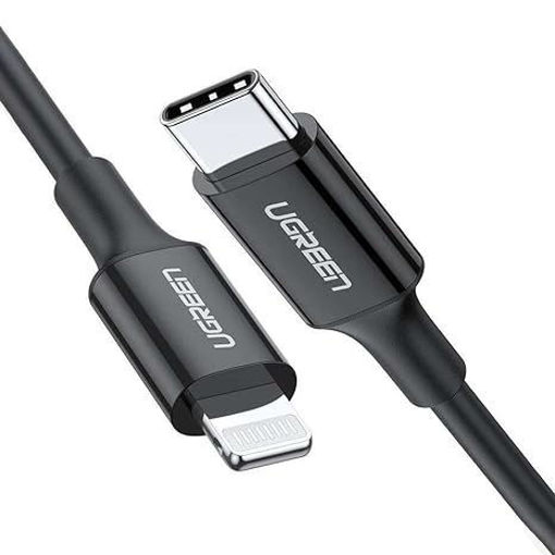 Picture of Ugreen USB-C to Lightning Rubber Shell Cable 2M - Black