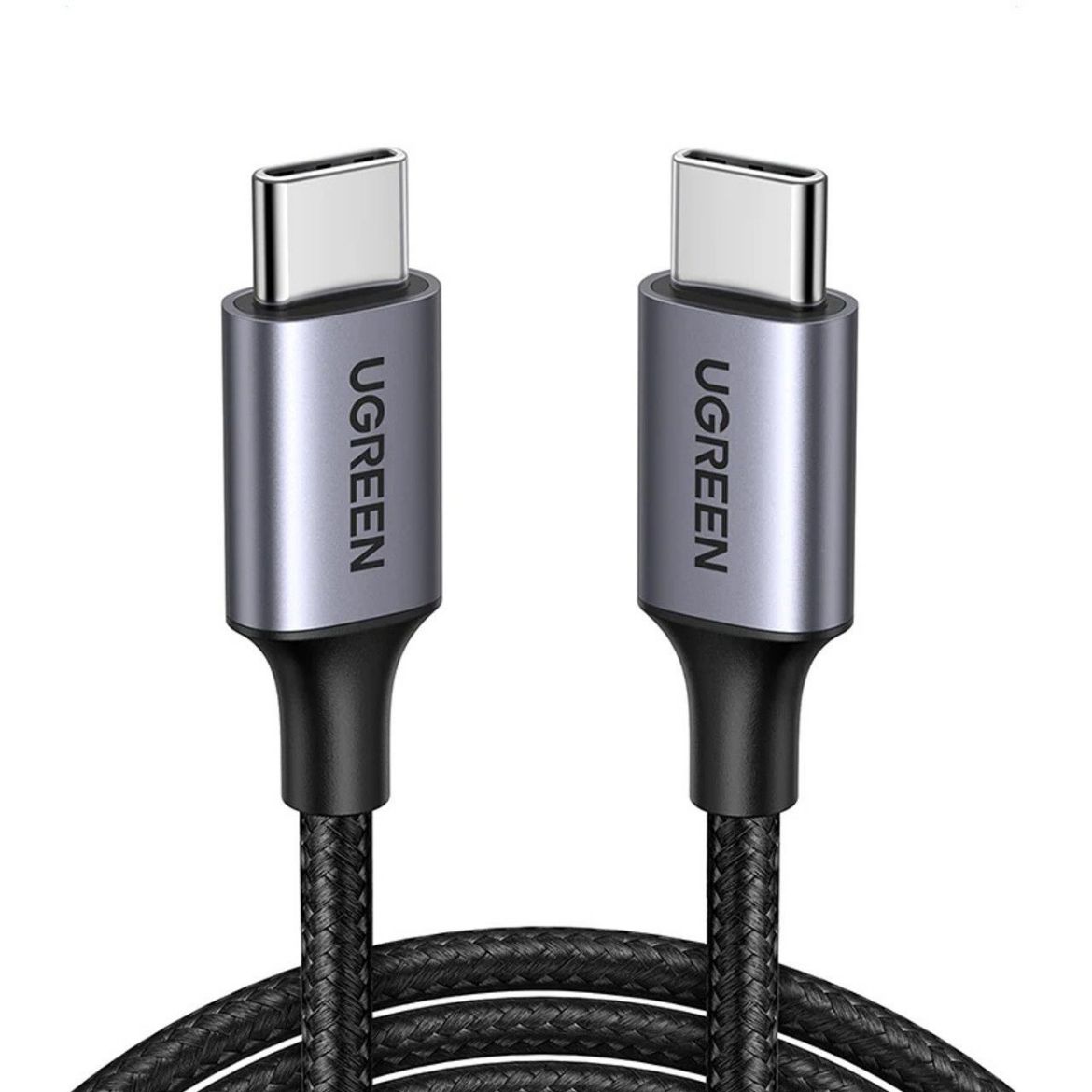 Picture of Ugreen USB-C to USB-C Nickel Plating Aluminum Shell Cable 2M - Gray Black