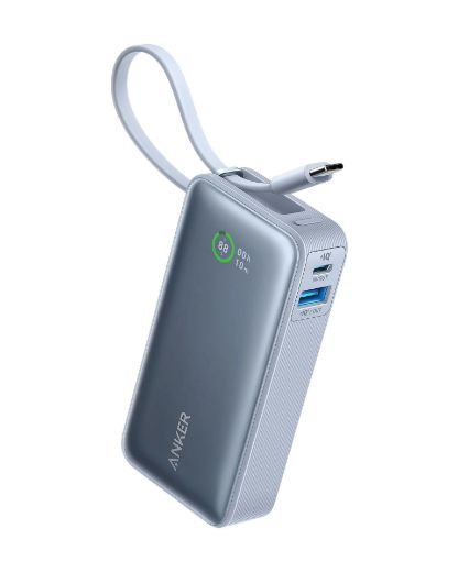 Picture of Anker Nano Power Bank (30W, Built-In USB-C Cable) 10000 PD - Blue