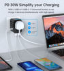 Picture of Choetech PD30W C+2A Travel Wall Charger - Black