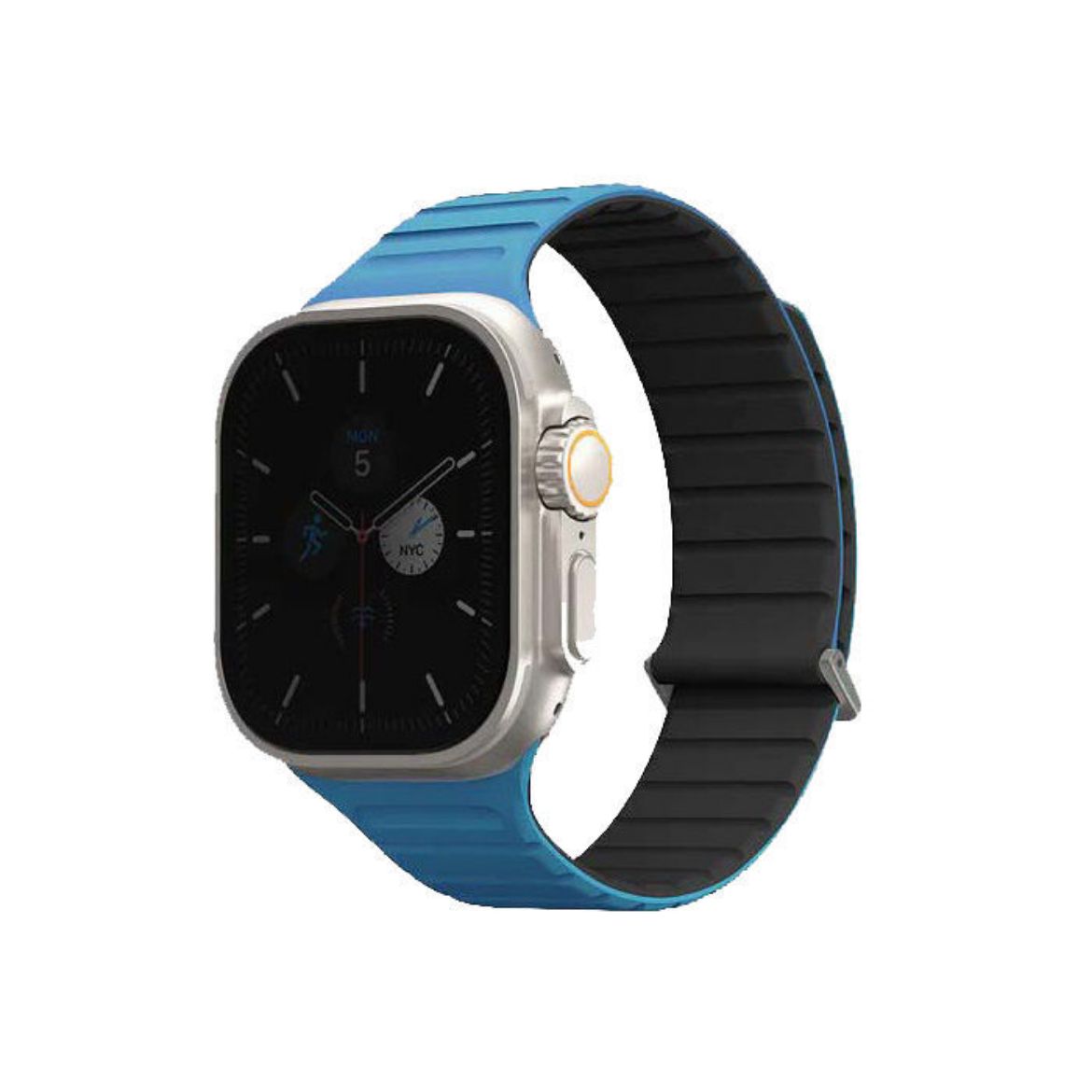 Picture of Uniq Revix Evo Reversible Magnetic Apple Watch Strap 49/45/44/42mm - Pacific Blue / Black