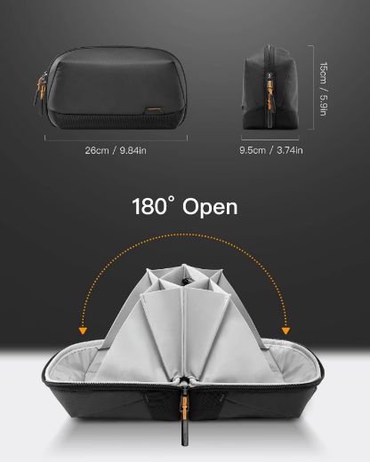 Picture of Inateck Electronic Case Bag Multipurpose with 180° Open - Black