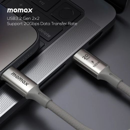 Picture of Momax Elite 100W USB-C USB3.2 Gen Cable 1M - Titanium