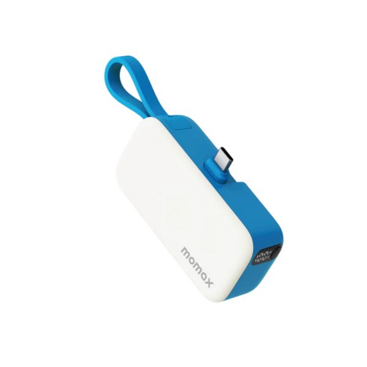 Picture of Momax 1-Power Mini 5000mAh Bulit-in Foldable USB-C Battery Pack - Blue