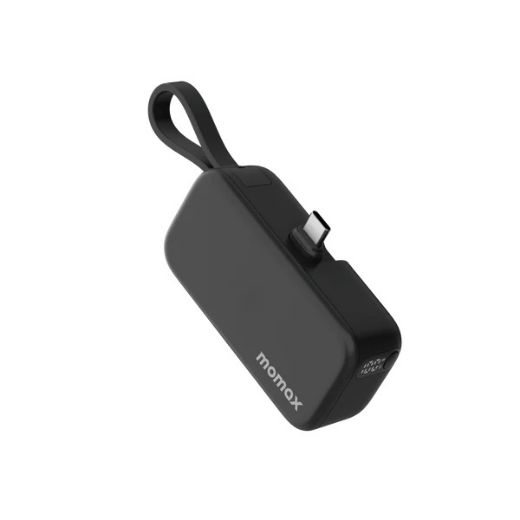 Picture of Momax 1-Power Mini 5000mAh Bulit-in Foldable USB-C Battery Pack - Black