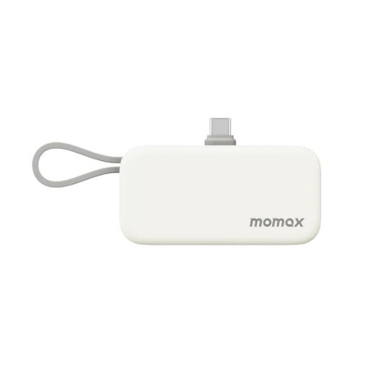 Picture of Momax 1-Power Mini 5000mAh Bulit-in Foldable USB-C Battery Pack - White