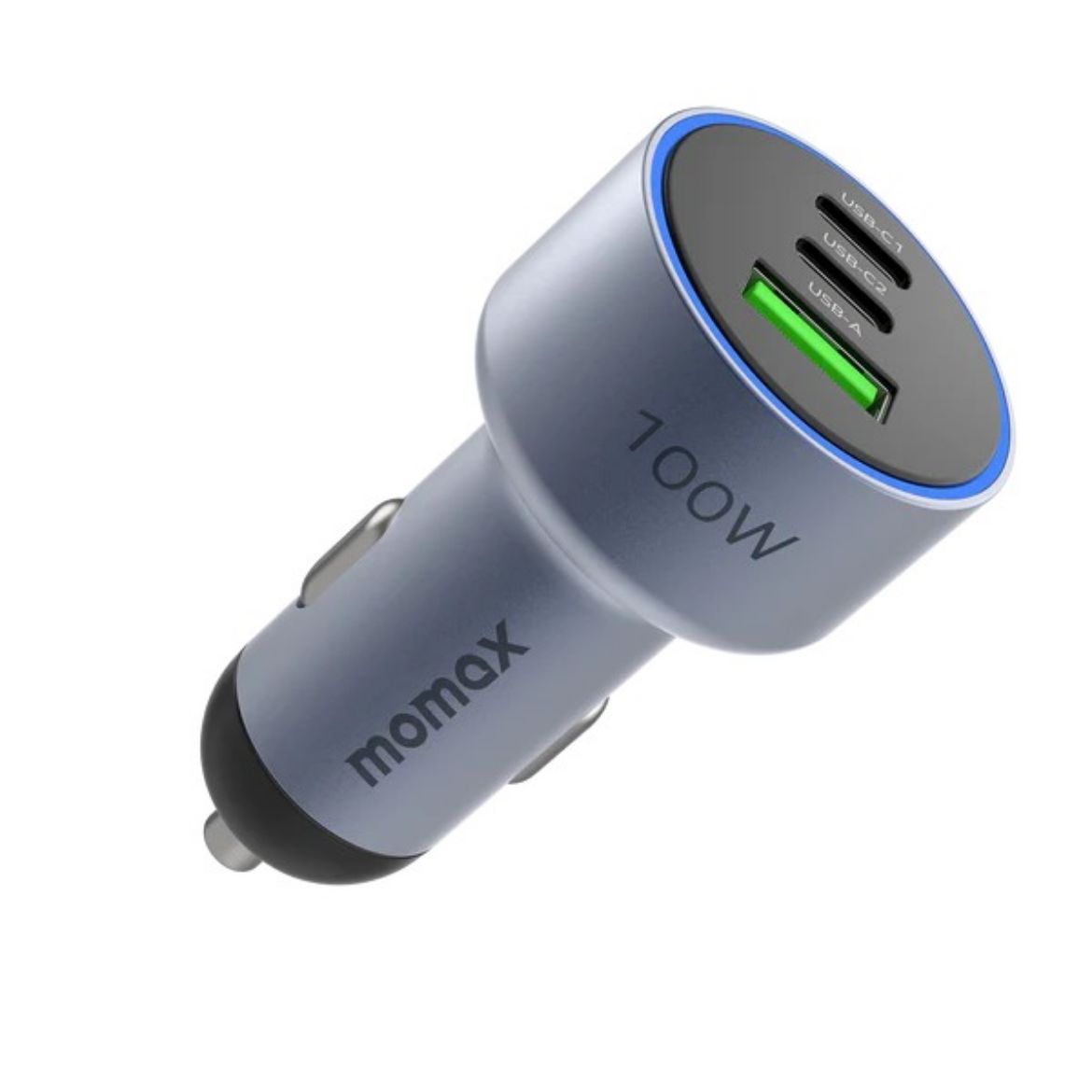 Picture of Momax Move 100W 3-Ports Car Charger - Grey