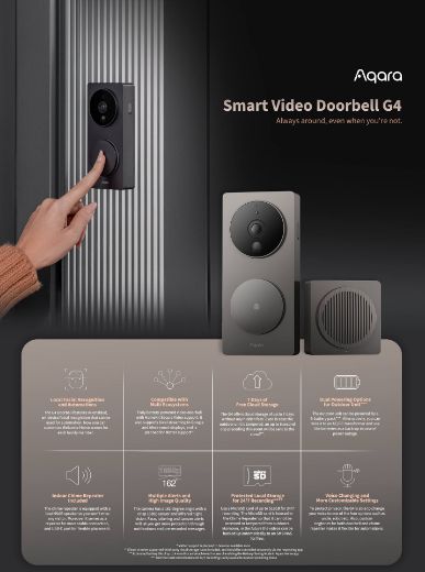 Picture of Aqara Smart Video Doorbell G4 - Black