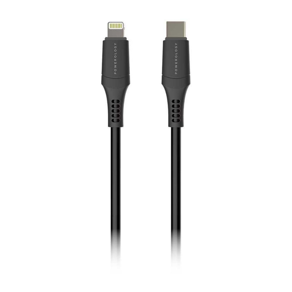 Picture of Powerology PVC USB-C to Lightning Cable 1.2M - Black