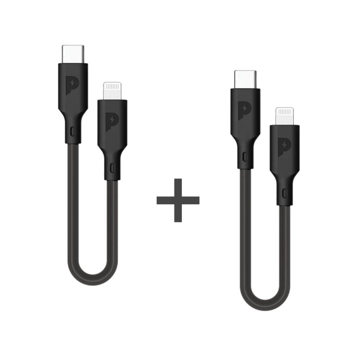 Picture of Powerology MFI USB-C to Lightning Cable Combo (0.9M + 0.9M ) - Black