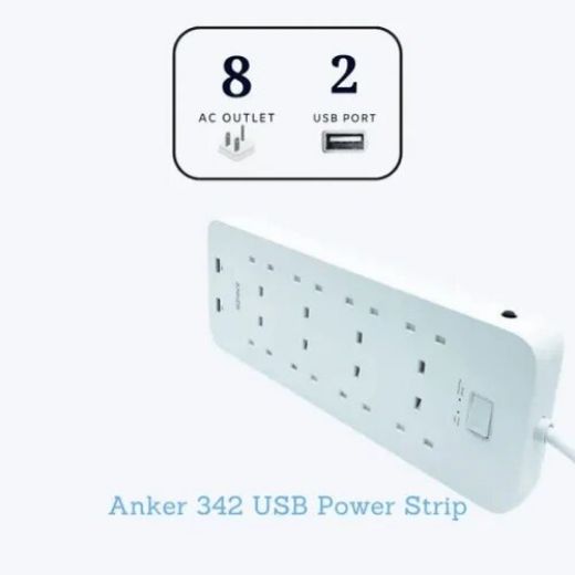 Picture of Anker 342 USB Power Strip 8 in 1 - White