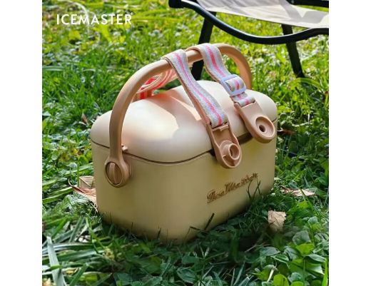 Picture of IceMaster Cooler Box 12L with Handle and Strap Portable - Tan