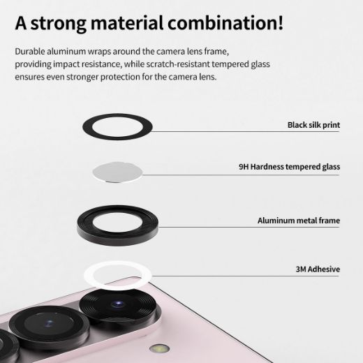 Picture of Araree Sub Core Camera Lense Protector Glass With Metal Ring for Galaxy Z Fold 6 - Clear