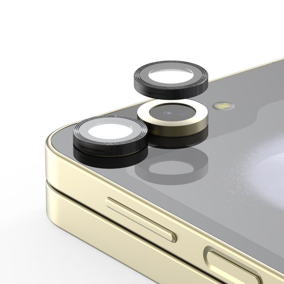 Picture of Araree Core Camera Lens Protector Tempered Glass With Metal Ring for Galaxy Z Flip 6 - Clear