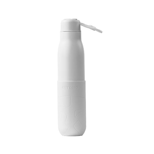 Picture of Eltoro Stainless Steel Bottle 750ml White with White Sleeve - White