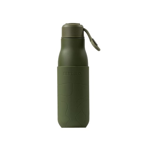 Picture of Eltoro Stainless Steel Bottle 500ml Olive with Olive Sleeve - Olive