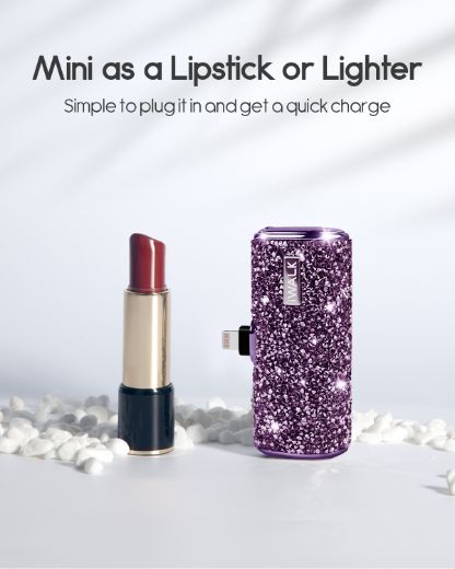 Picture of iWalk Pocket Battery 4500mAh Lightning Charger - Diamond Purple