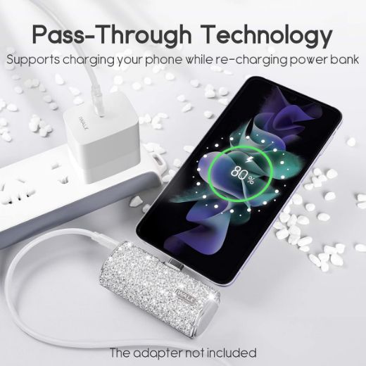 Picture of iWalk Pocket Battery 4500mAh Type-C Charger - Diamond Silver